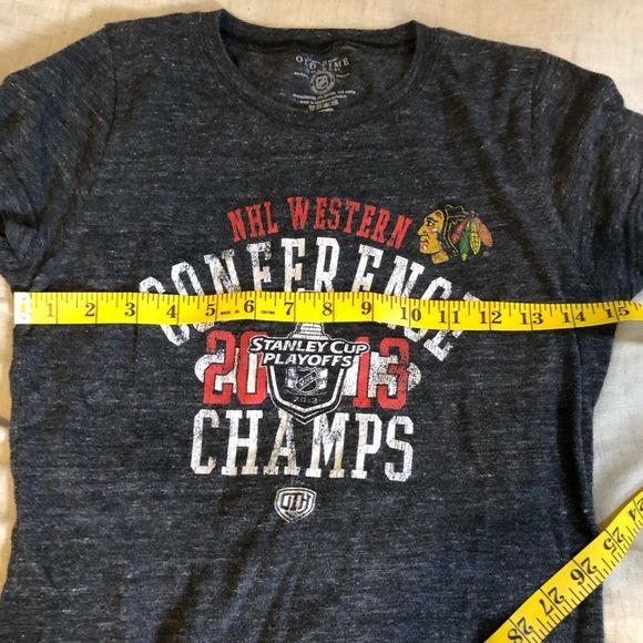 SALE 2for$15 2 Charcoal Tees: Chicago Blackhawks NHL Stanley Cup,Whistler Bungee - Picture 5 of 11